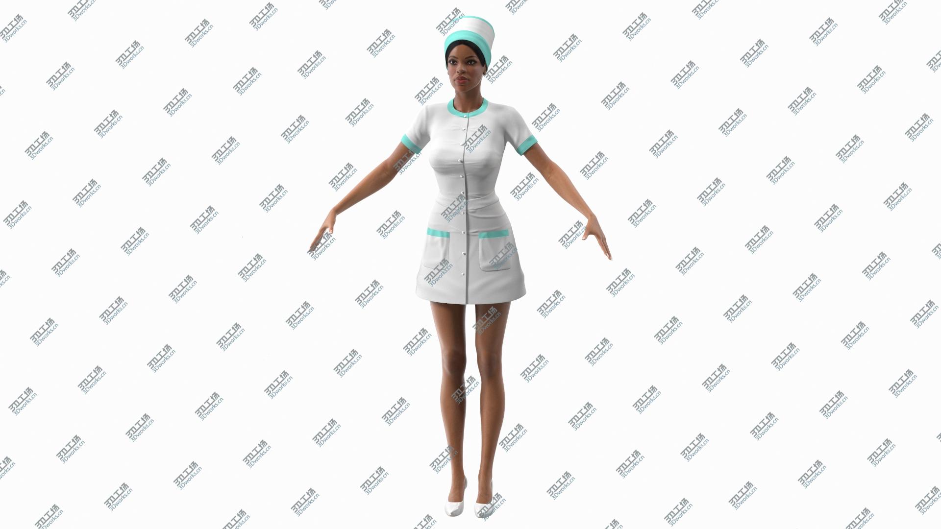 images/goods_img/202104021/3D Light Skin Black Nurse T Pose/2.jpg